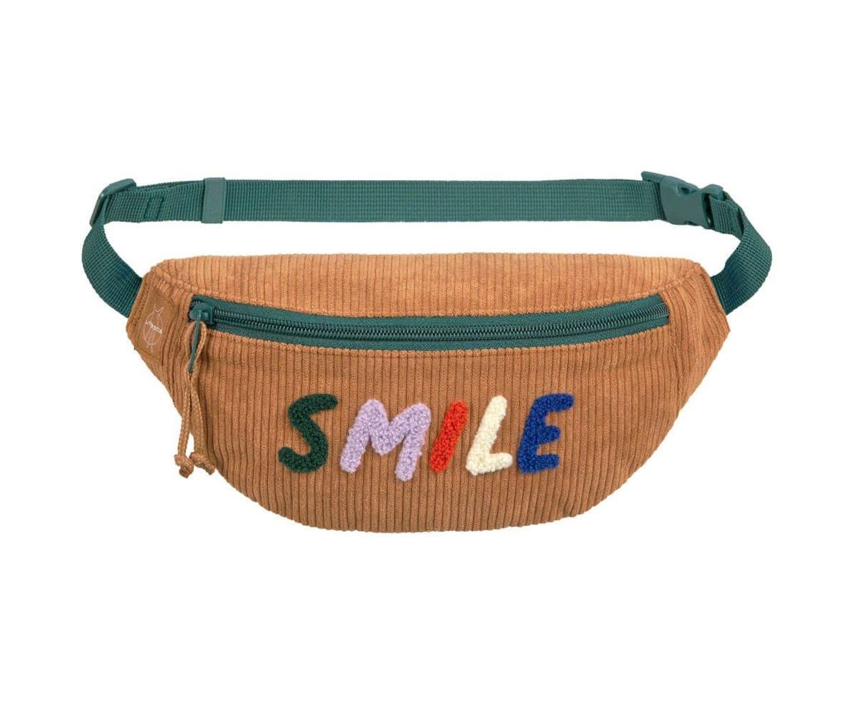 Lässig Caramel Waist Bag with Smile Woven