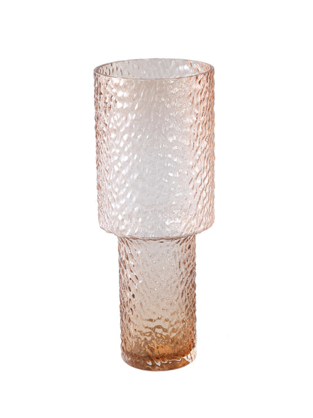 PTMD Blane Brown Dotted Glass Vase - Medium