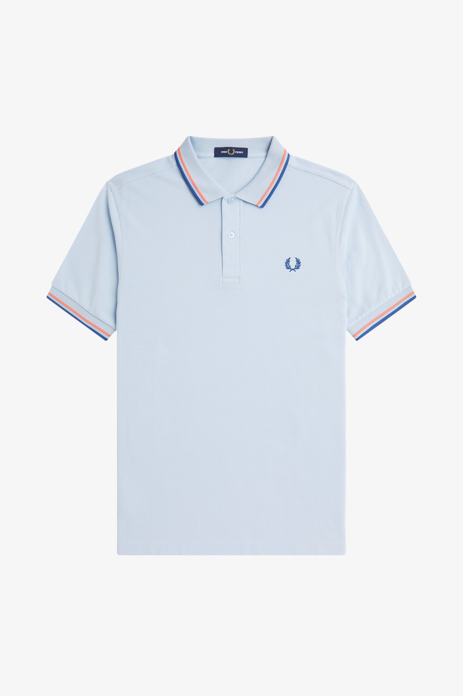Fred Perry Fred Perry M3600 Polo Shirt Light Smoke/coral Heat