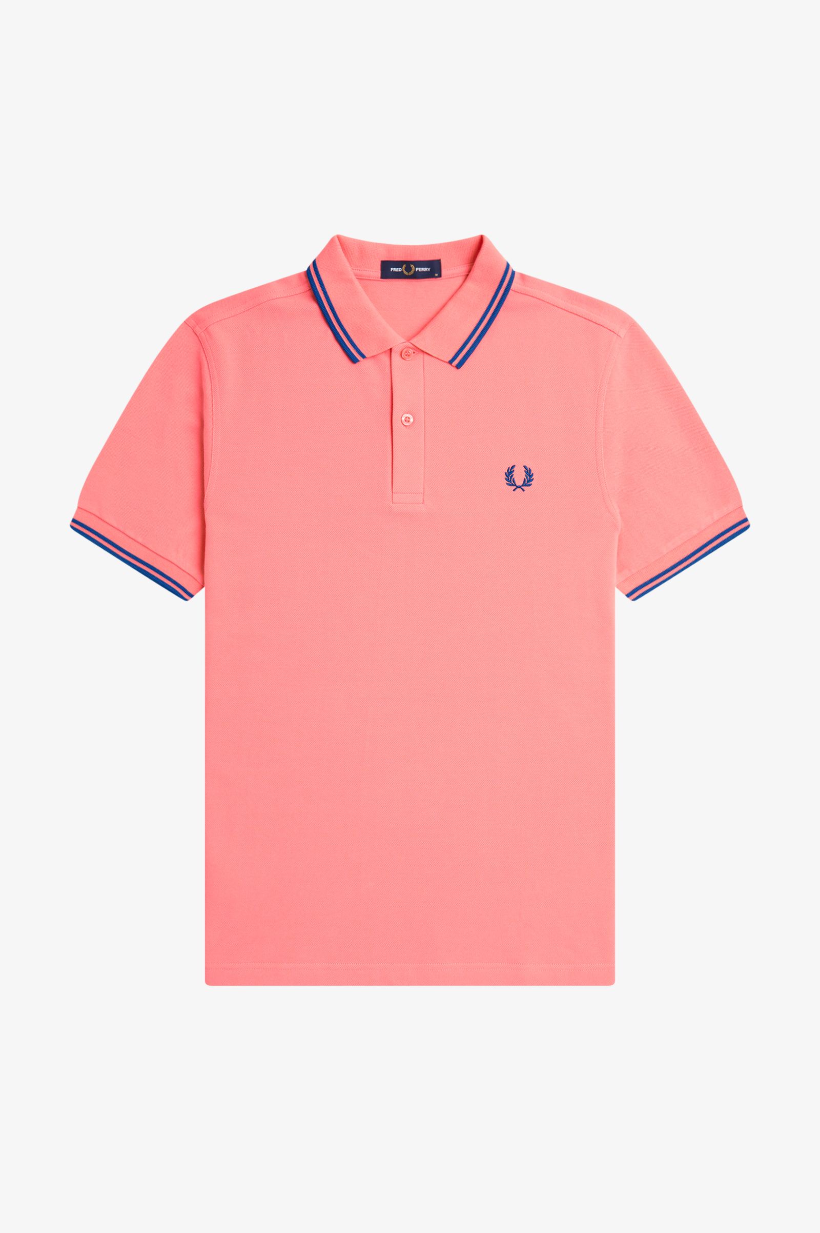 Fred Perry Fred Perry M3600 Polo Shirt Light Coral Heat/cobalt