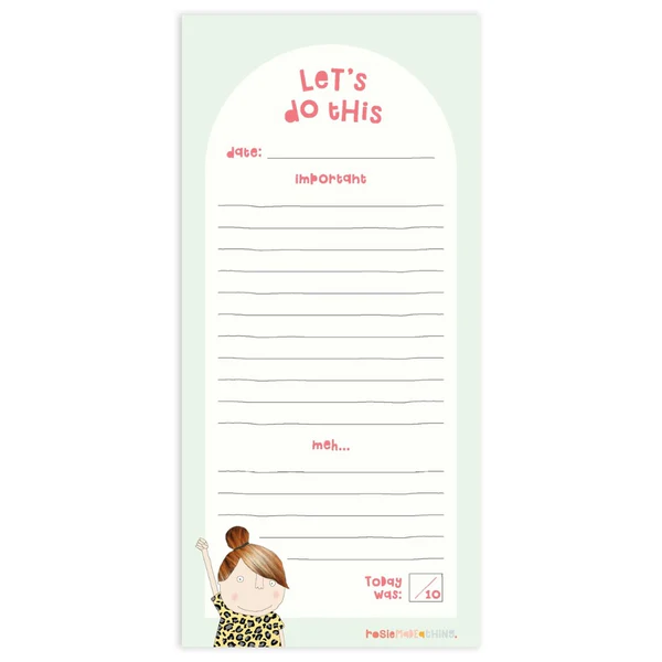 Rosie Made A Thing Let's Do This List Pad
