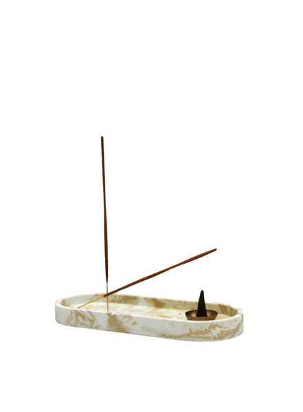 WXY Studio 2 Multi Functional Tray/incense Holder In Cream Nude From