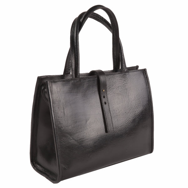 Atelier Marrakech Gisele Leather Tote Bag Black