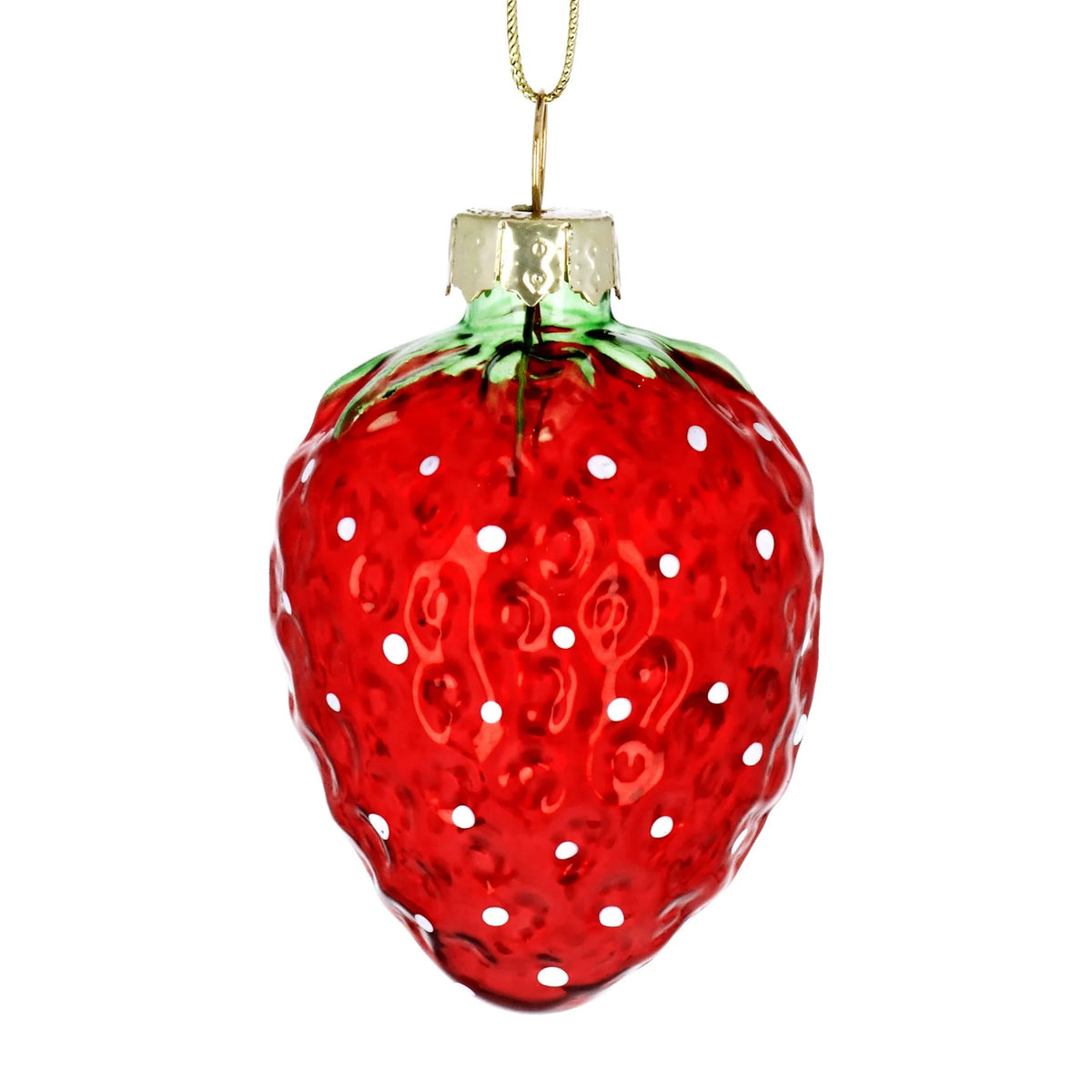 Gisela Graham Red Glass Decorative Strawberry 