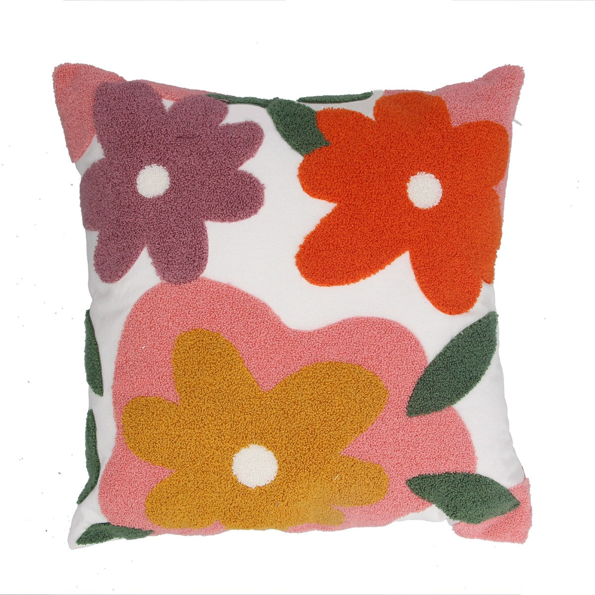 Gisela Graham Flowers Tufted Square Cushion