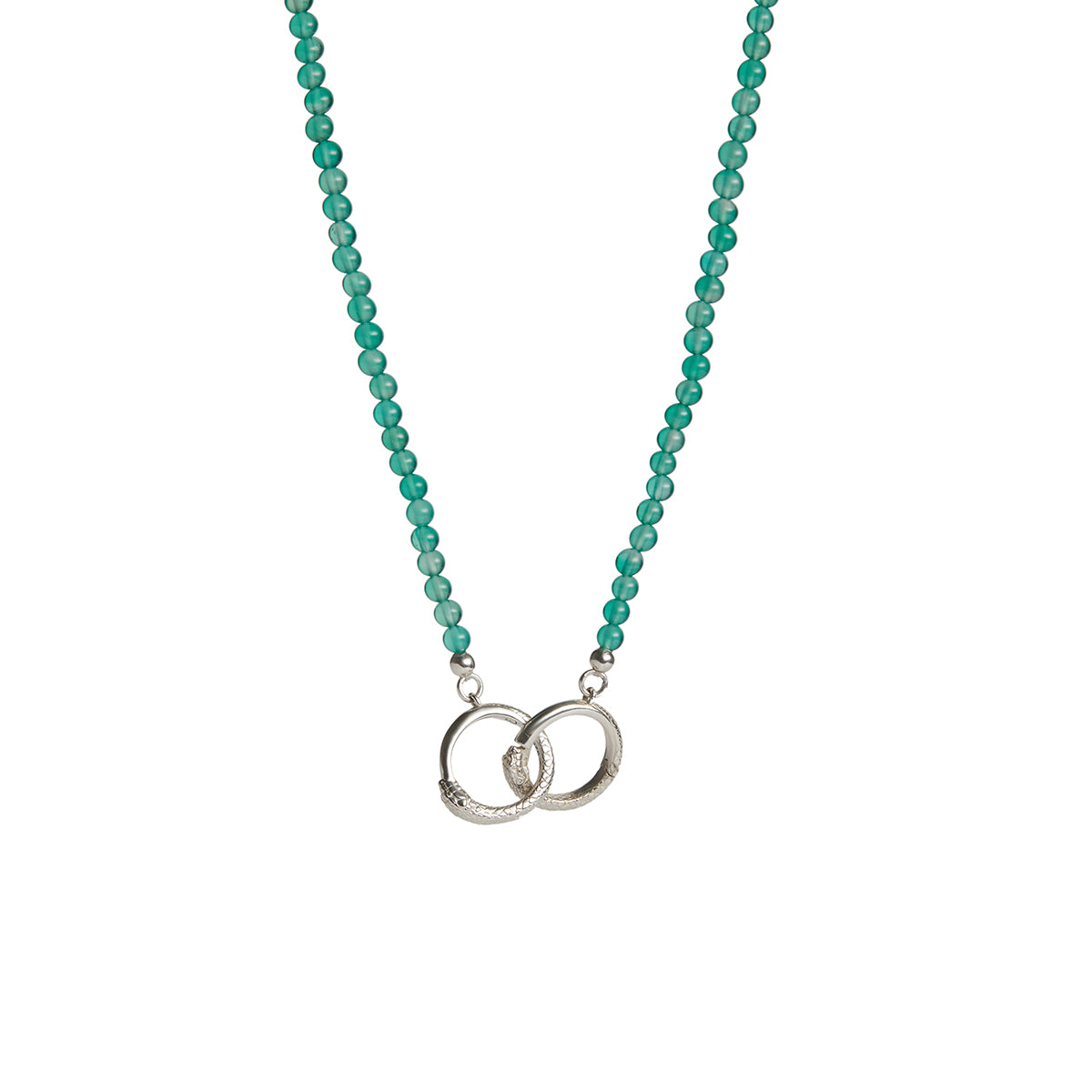 Rachel Entwistle Ouroboros Onyx Necklace Silver