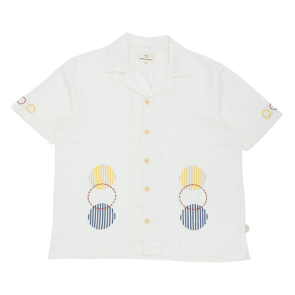 Folk SS Soft Collar Shirt - Sun Embroidery