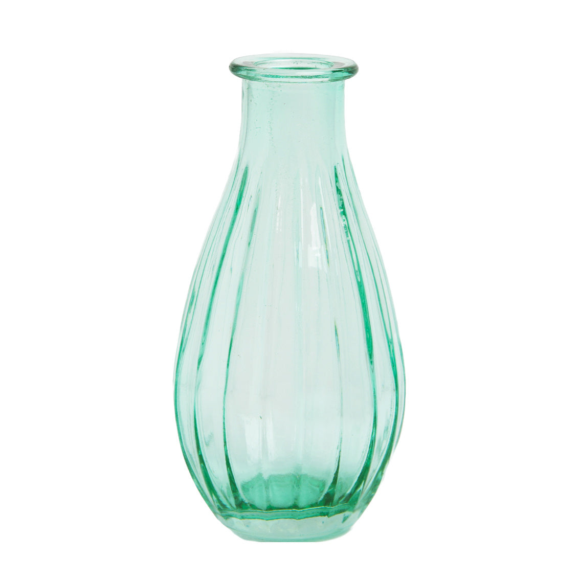 Talking Tables Green Boho Ribbed Glass Bud Vase