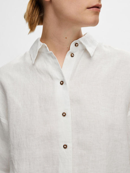 Selected Femme - Linnie Ls Shirt Snow White