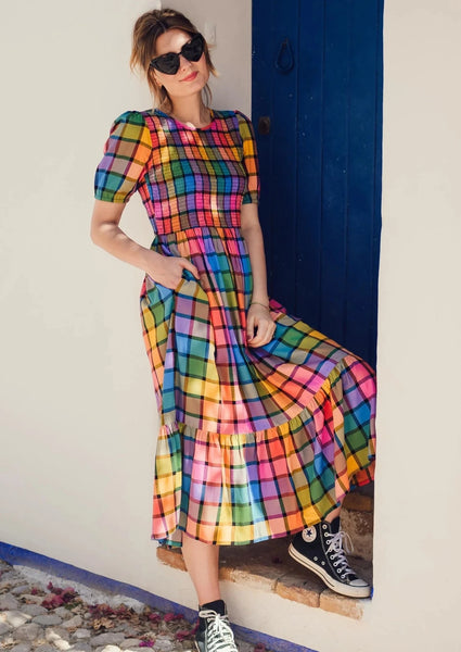 Sugarhill Brighton Yolanda Midi Shirred Dress