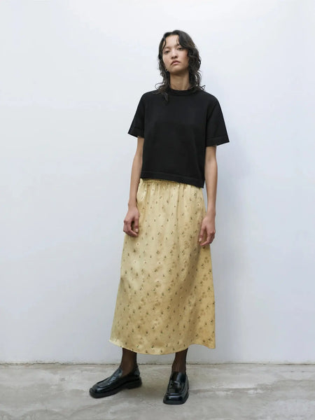 Cordera Silk Floral Skirt Jojoba