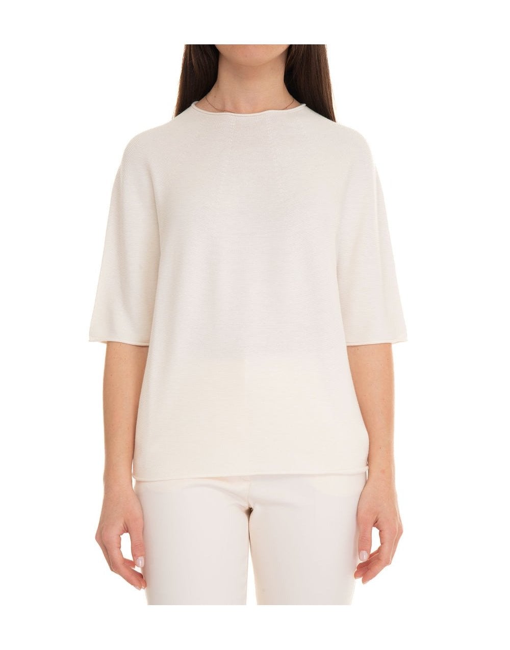 Boss Boss C Flamber Crewneck 1/2 Sleeve Top Size: S, Col: Off White