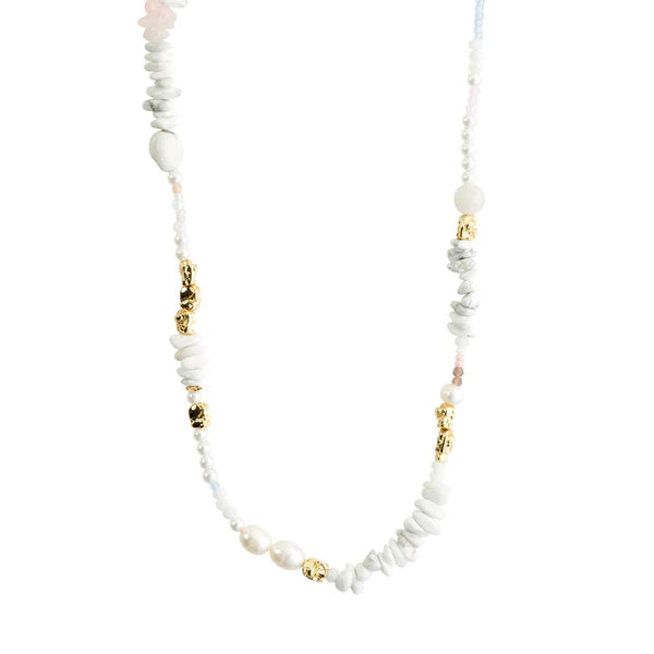 Pilgrim Force Necklace - White/Gold