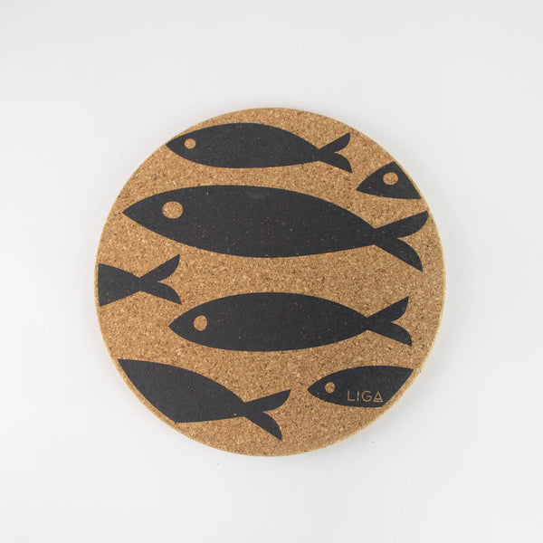 LIGA Cork Placemats | Fish Grey