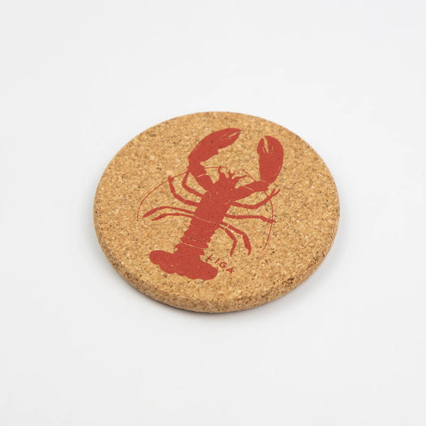LIGA Cork Coasters | Lobster Red