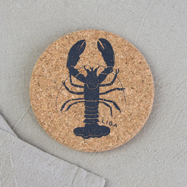 LIGA Cork Coasters | Lobster Grey