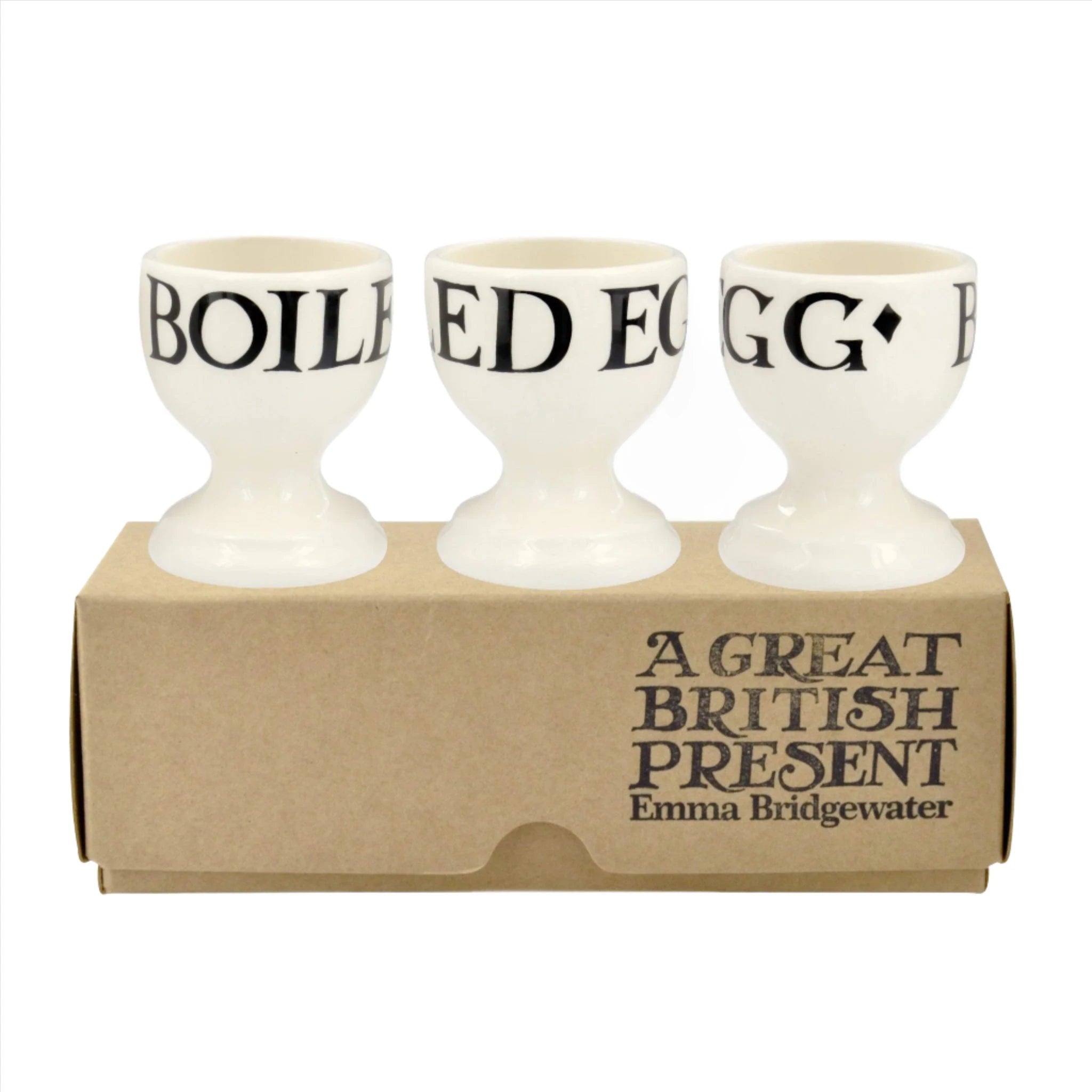 Emma Bridgewater Set of 3 Black Toast Egg Cups