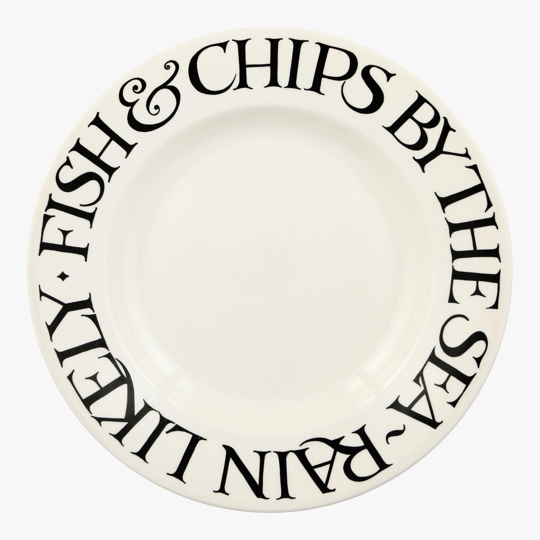 Emma Bridgewater 27cm Black Toast Fish and Chips Plate