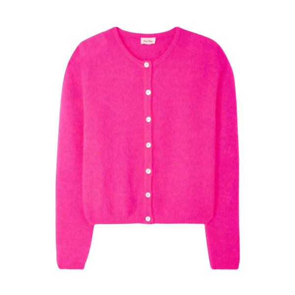 American Vintage Vitow Cardigan Rose Fluo