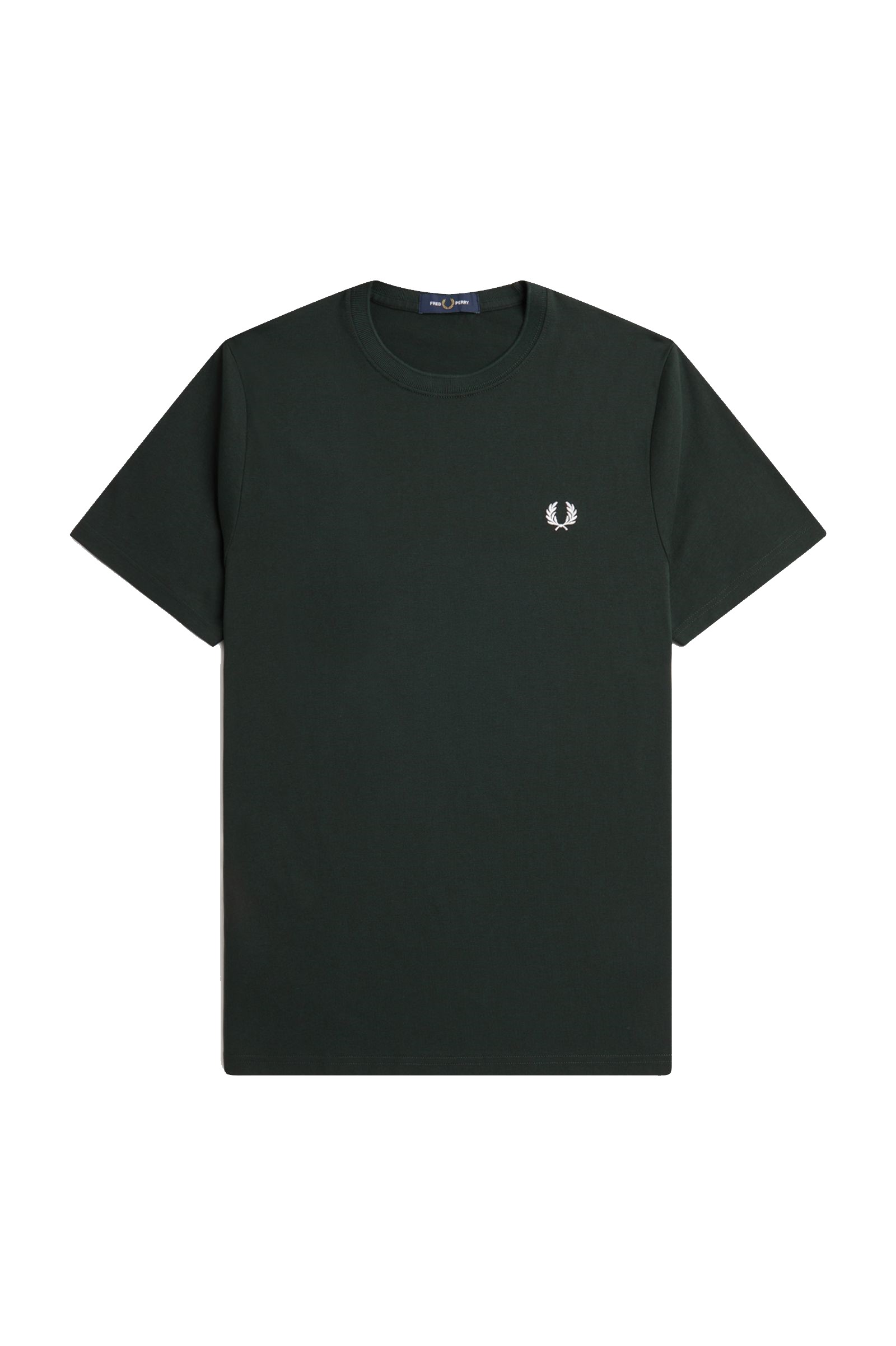 Fred Perry Fred Perry Crew Neck T-shirt Night Green / Snow White