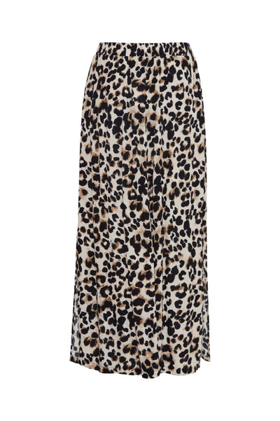 ICHI Marrakech Leopard Print Skirt