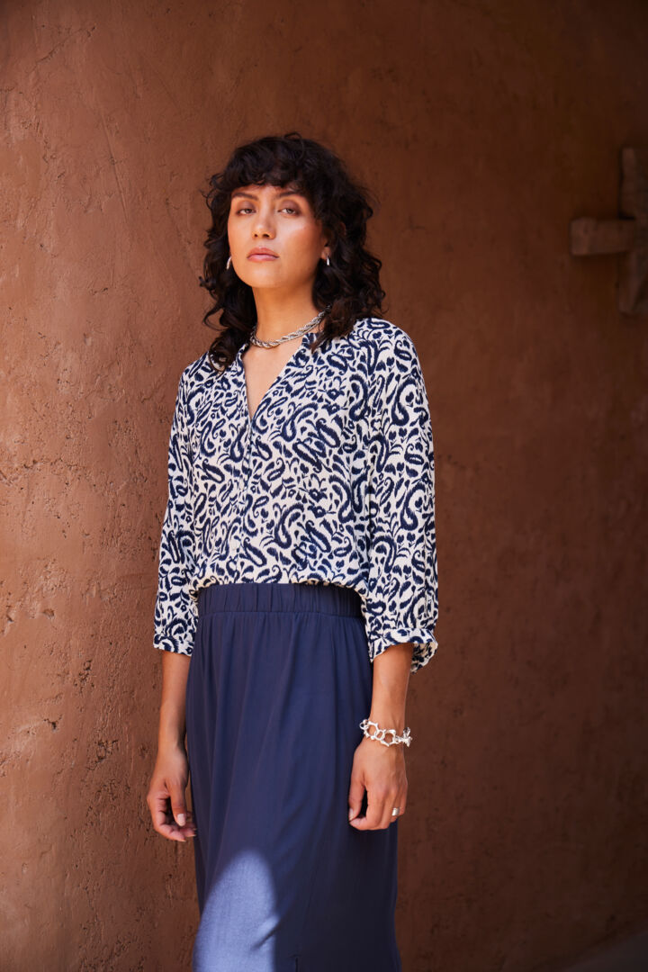 ICHI Marrakech Aop Shirt-total Eclipse Paisley-20120862