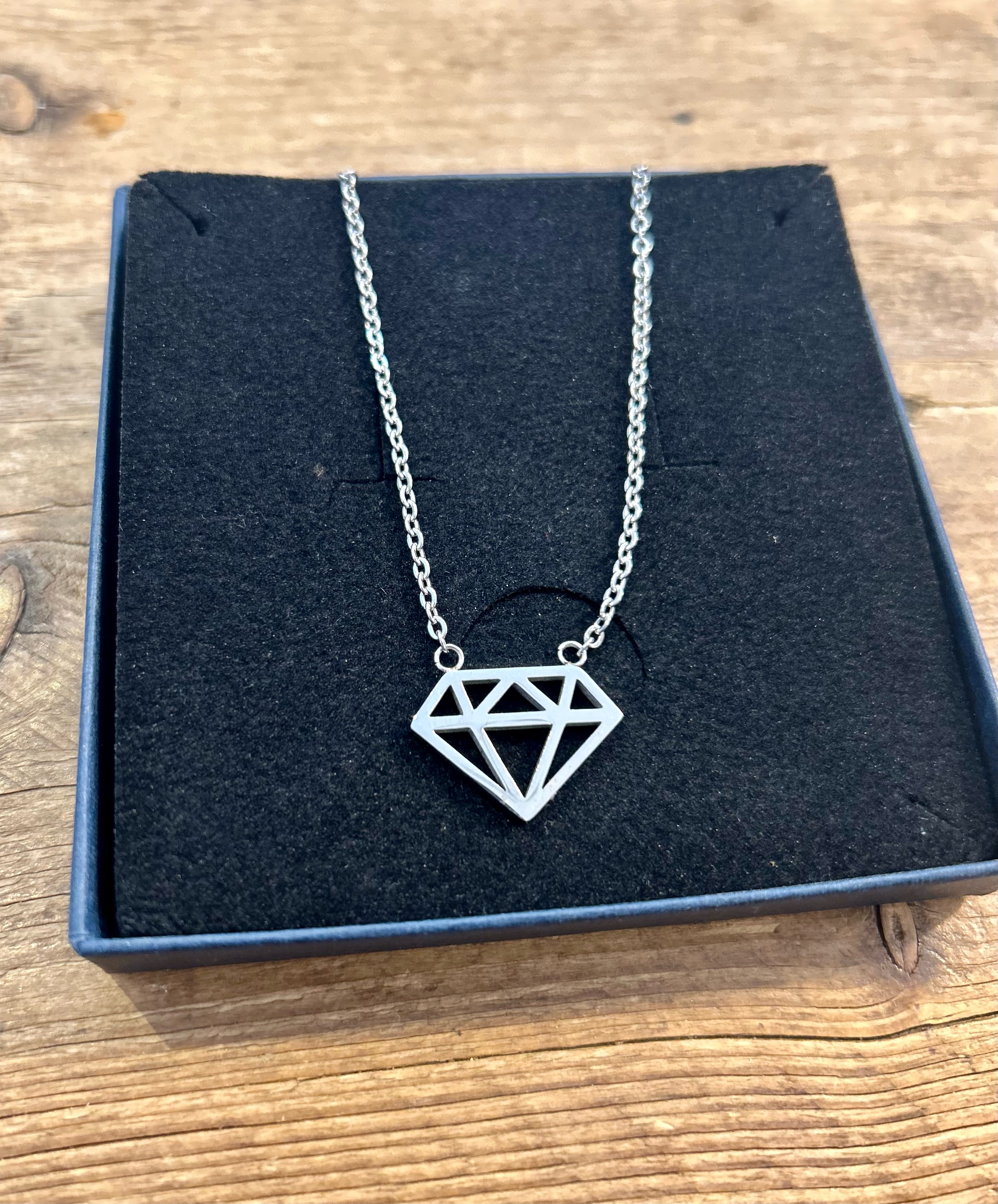 Esa Evans Diamond Necklace | Stainless Steel 