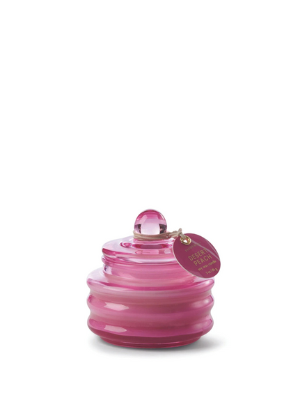 Paddywax Beam 3oz Fuchsia Small Glass Vessel And Lid - Desert Peach From Paddywax