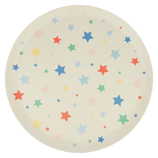 Meri Meri Star Pattern Recycled Plastic Large Plates (x 6)