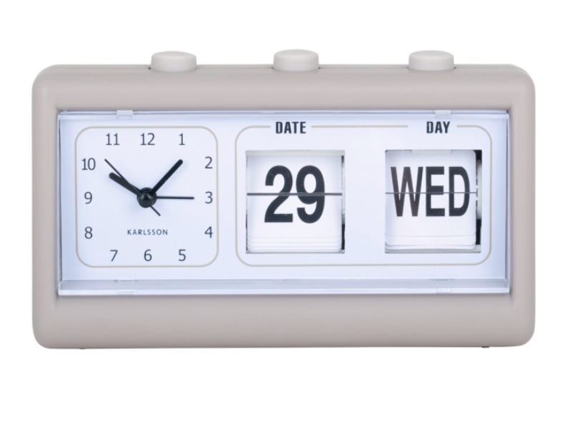 Karlsson Grey Data Flip Alarm Clock 