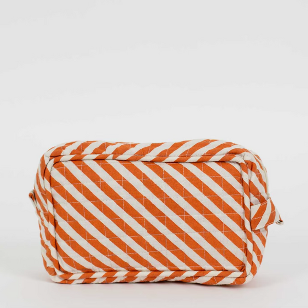 Afroart Diagonal Orange Stripe Toiletry Bag