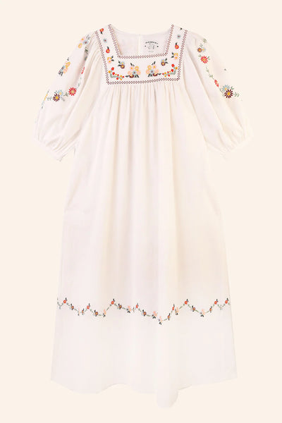 Meadows Crocus Dress Multi Embroidery