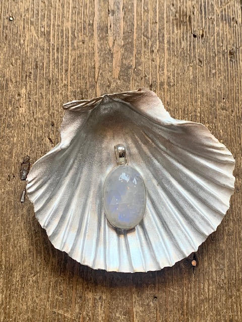 Siren Silver Oval Moonstone Pendant 