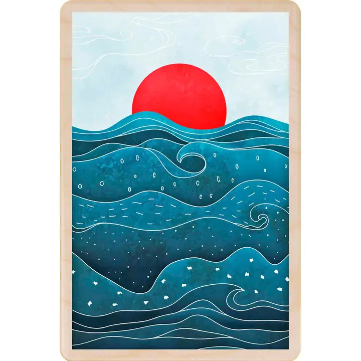 The Wooden Postcard Company Sun and Sea Wooden Postcard
