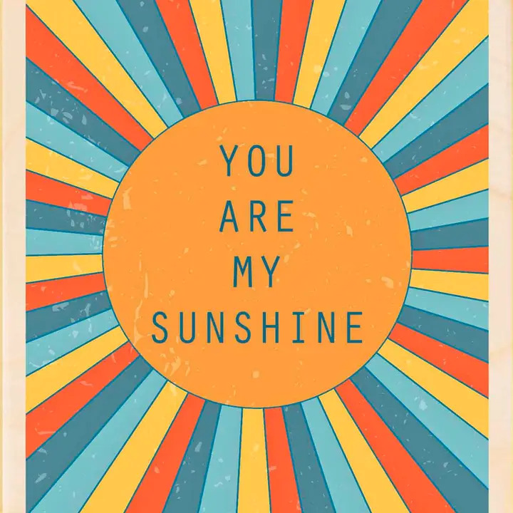 The Wooden Postcard Company You Are My Sunshine Wooden Postcard