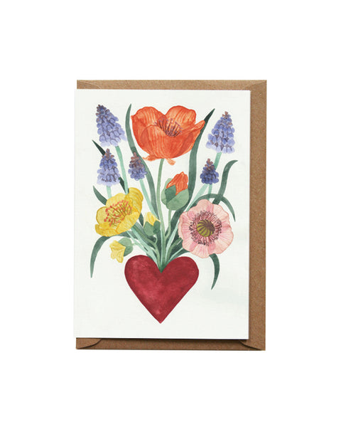 Eleanor Percival Illustration Blooming Heart Card