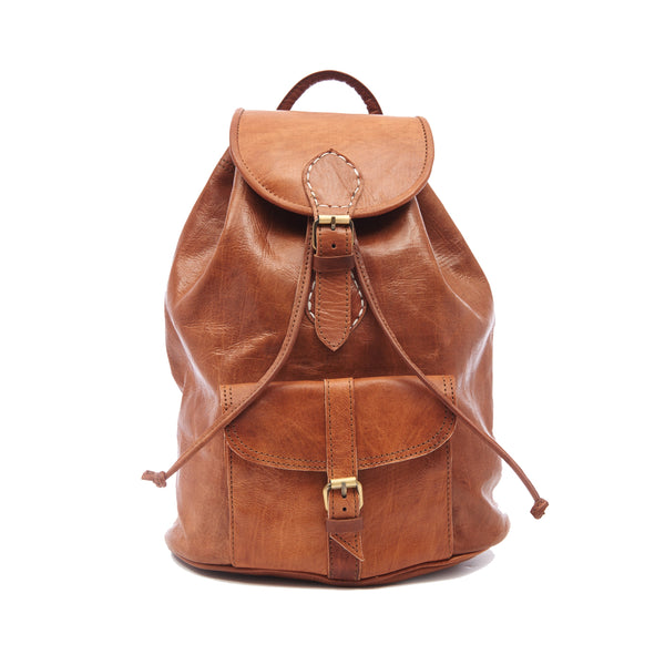 Atelier Marrakech Sac A Dos Leather Backpack - Light Brown