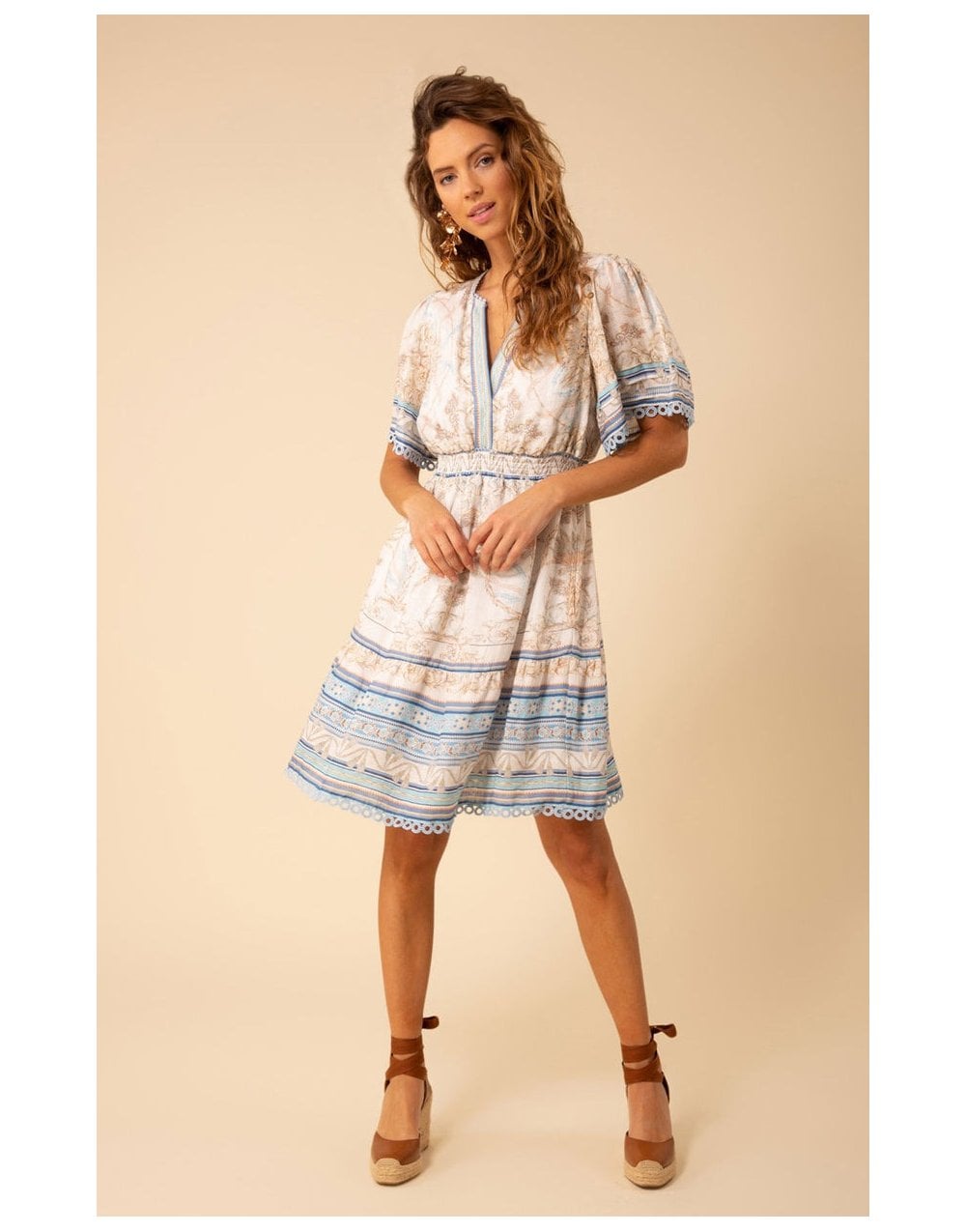 halebob-halebob-multi-pattern-button-short-sleeve-midi-dress-size-m-col-blu-1