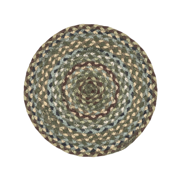 The Braided Rug Company Six Hedgerow Braided Placemats In A Basket 30cm