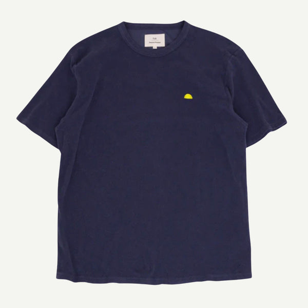 Folk Relaxed Assembly Tee Soft Navy Terry Damien Poulain