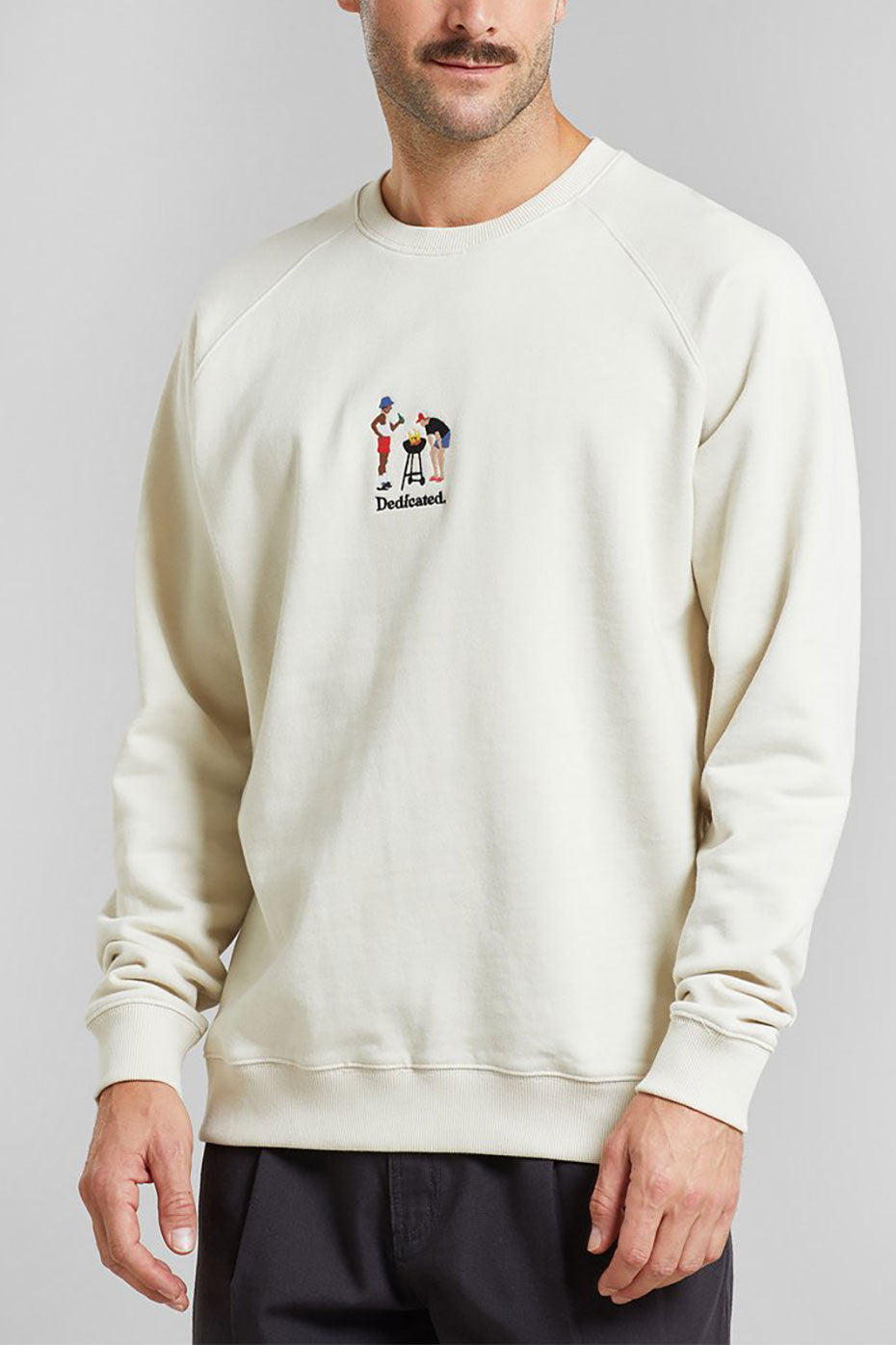 dedicated Oat White Rainy Day Malmo Bbq Sweatshirt