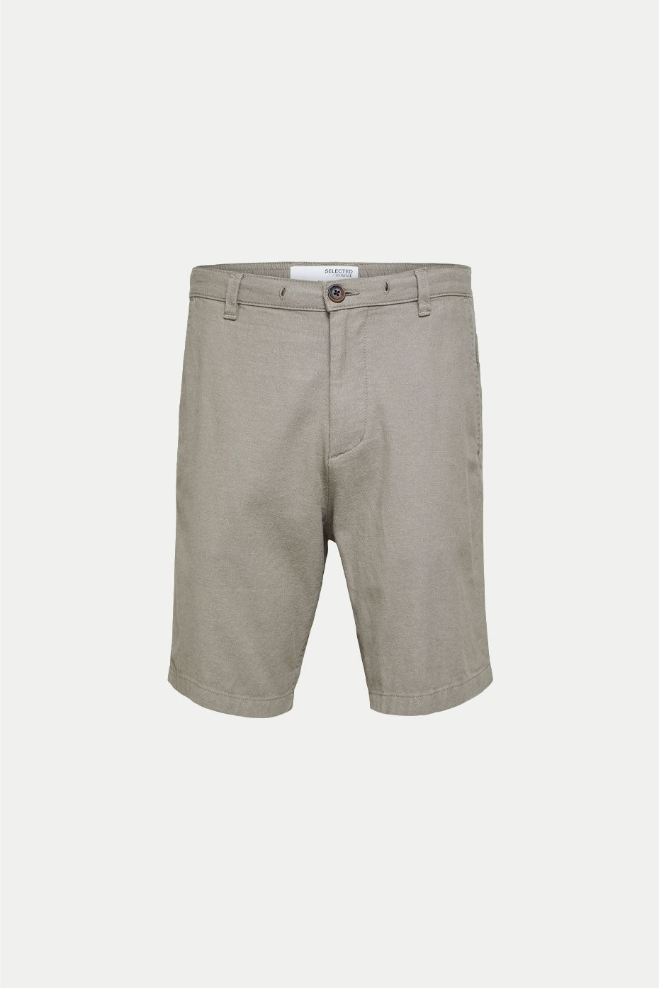 Selected Homme Vetiver Brody Linen Shorts