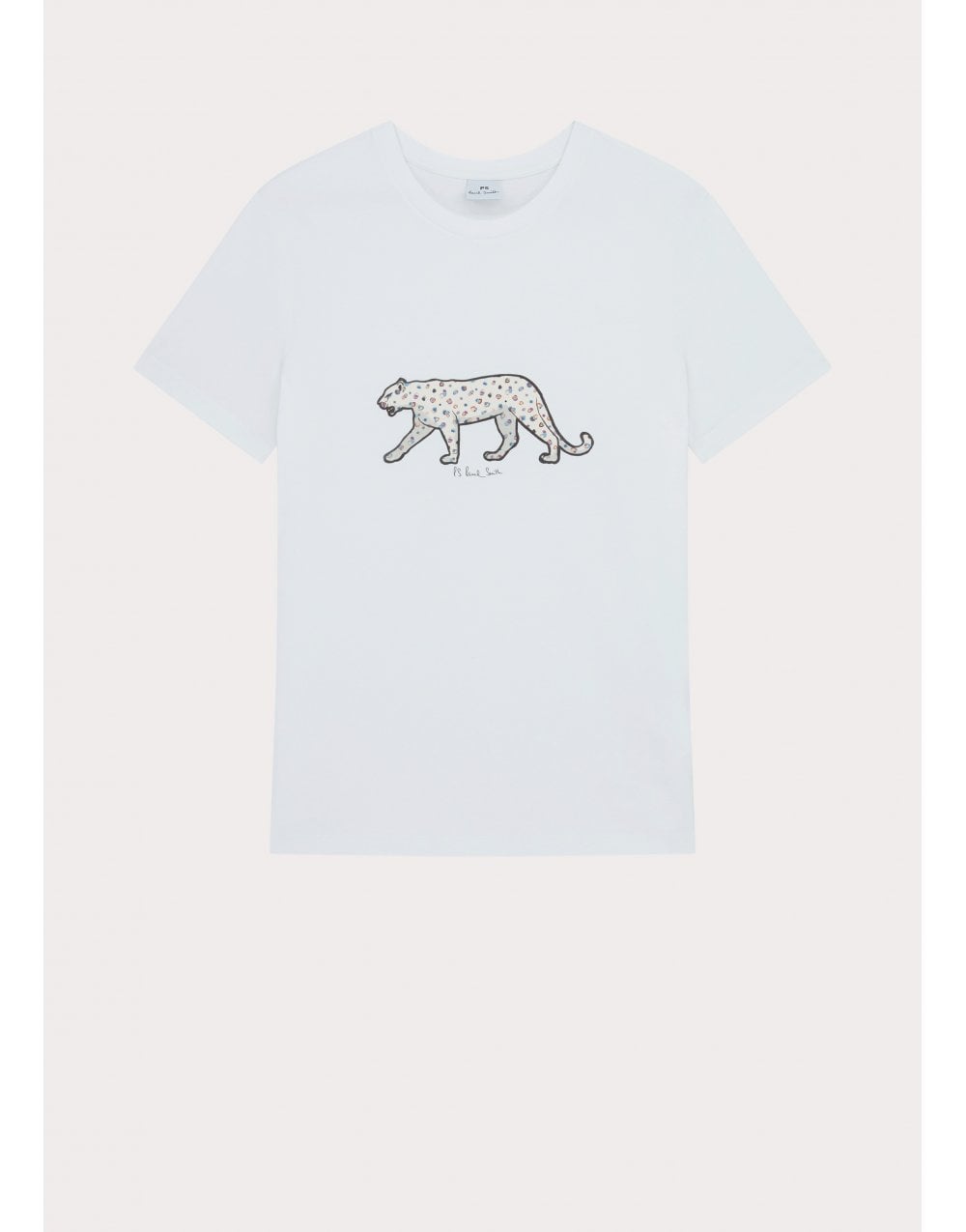 Paul Smith  Ink Stain Cheetah T-shirt Col: 01 White, Size: Xl
