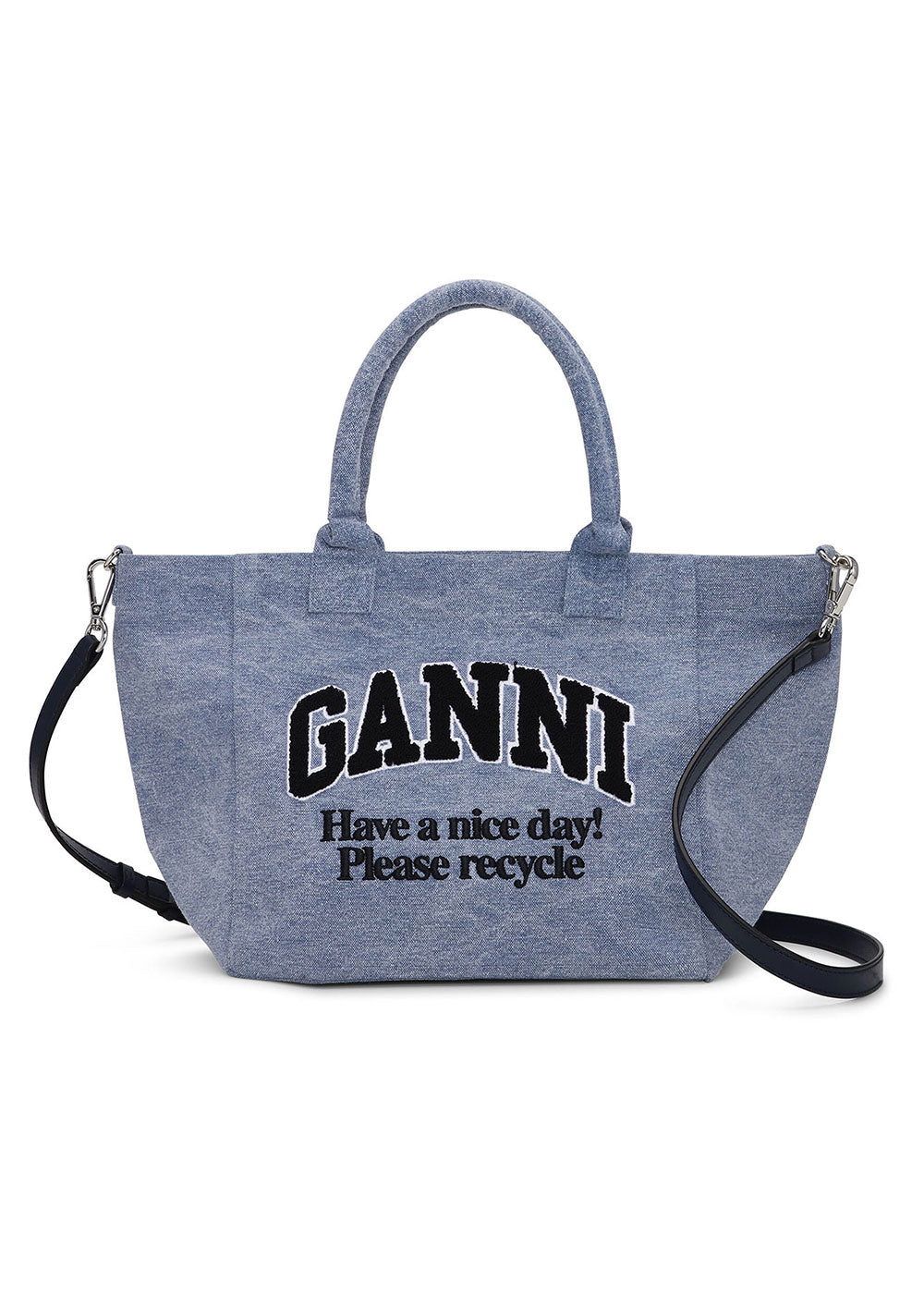 Ganni Small Shopper Bag - Washed Blue