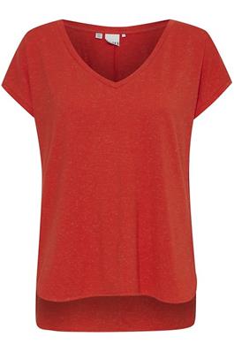 ICHI V Neck T Shirt - Grenadine