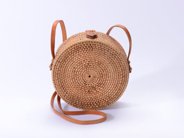 The Bali Collection Rattan Shoulder Bag Round