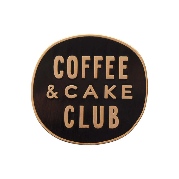 Alphabet Bags Coffee And Cake Club Enamel Pin
