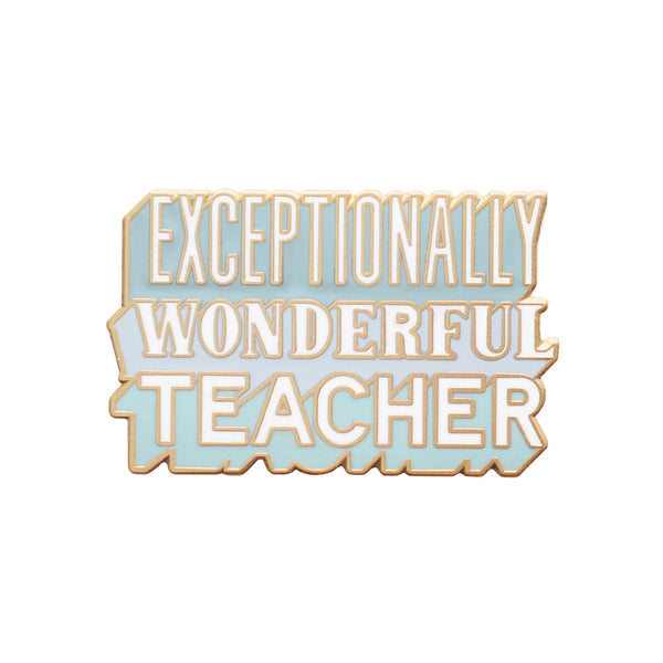 Alphabet Bags Exceptionally Wonderful Teacher Enamel Pin