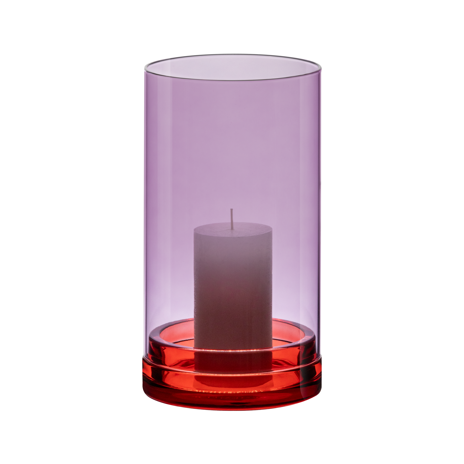 Remember Large Glass Lantern 'Lucious' - Violet