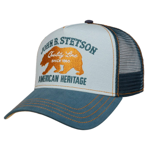 STETSON Jbs Bear Trucker Cap - Light Blue/blue